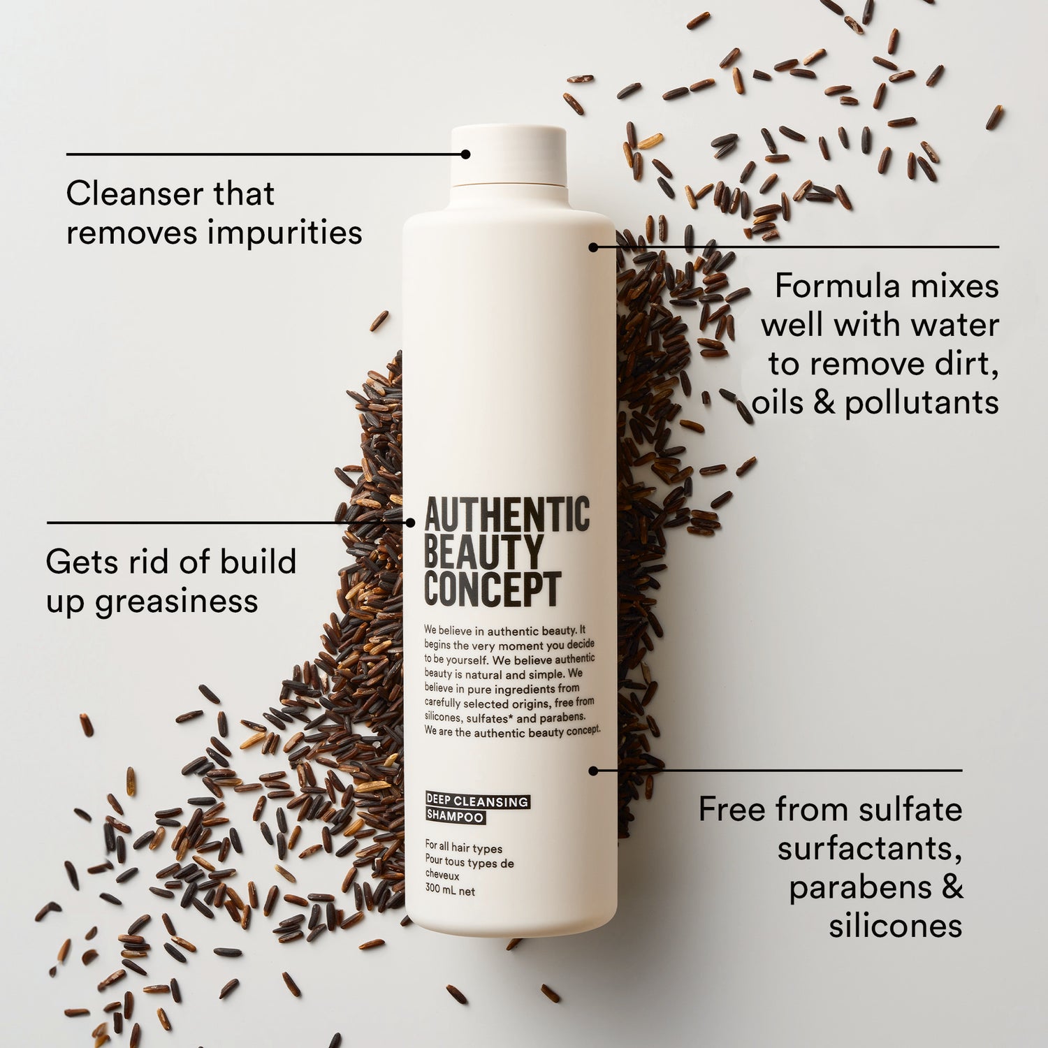 Deep Cleansing Shampoo 300 ml - Natuurlijke shampoo voor vet haar