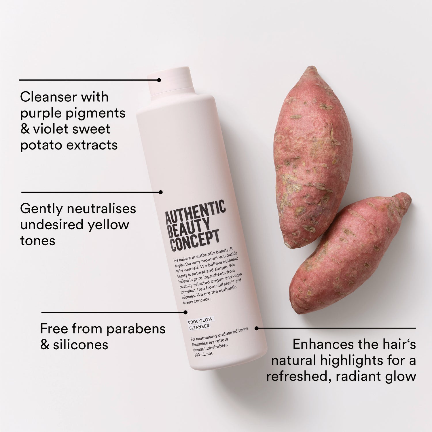 Cool Glow Cleanser 300 ml - Natuurlijke zilvershampoo