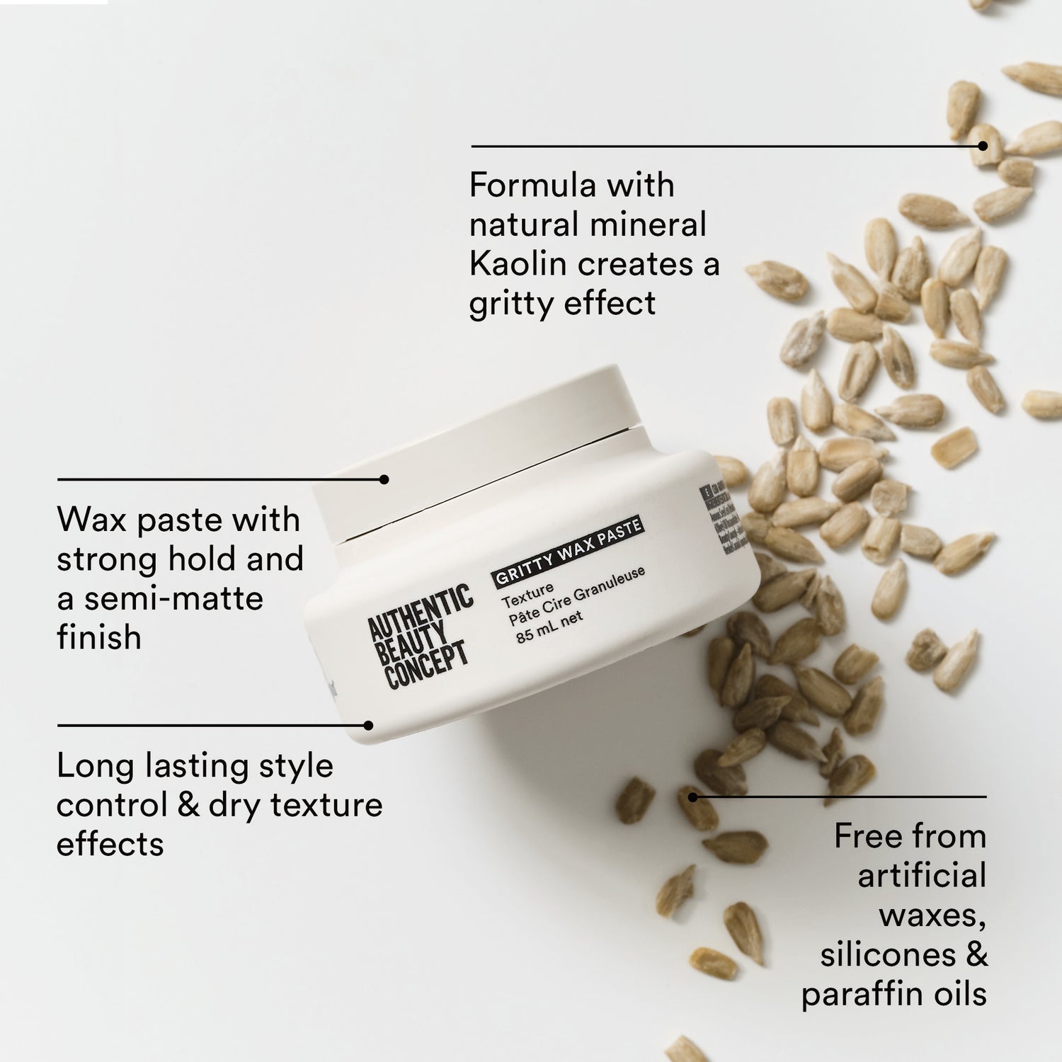 Gritty Wax Paste 85 ml - Natuurlijke haarwax