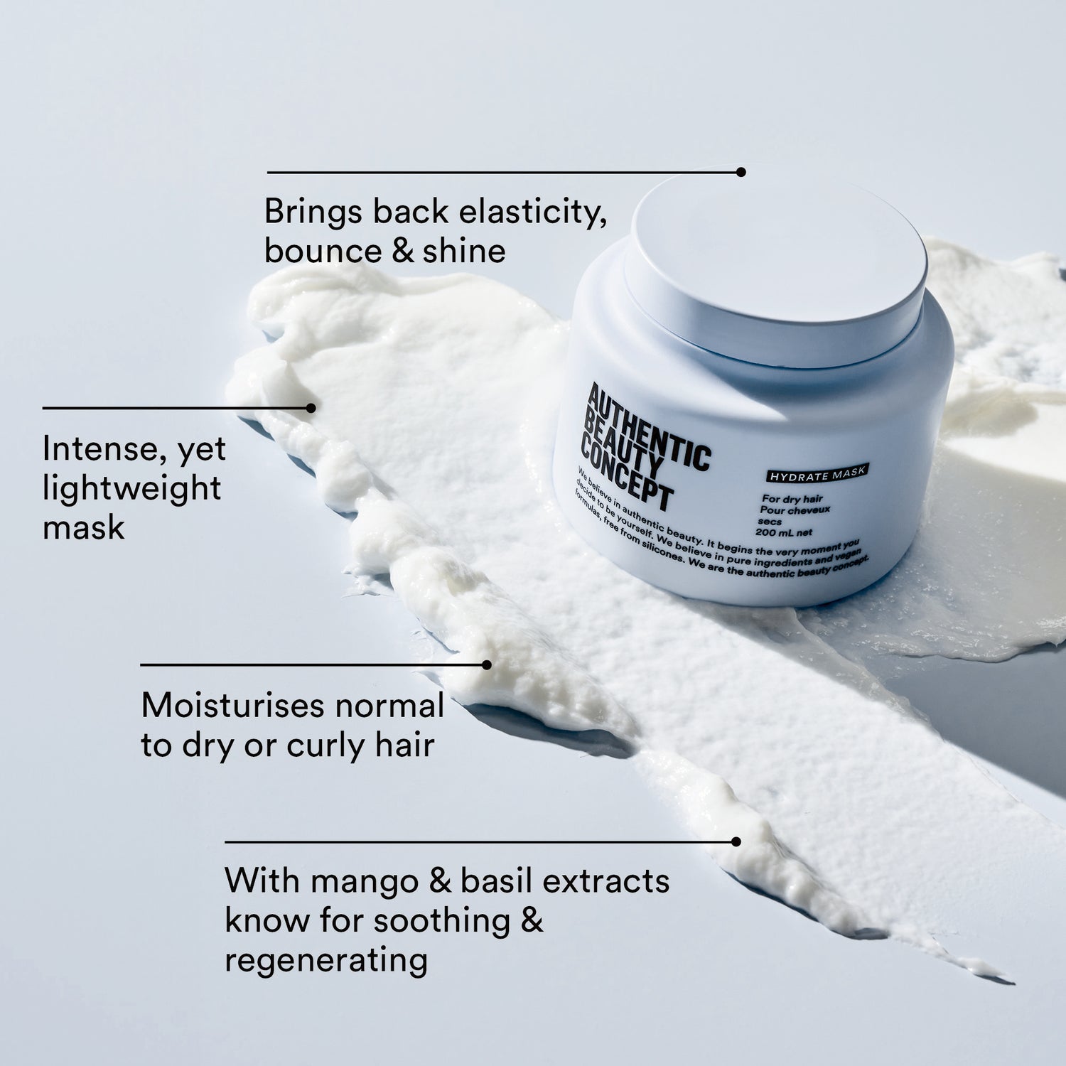 Hydrate Mask 200 ml - Natuurlijk hydraterend masker voor droog haar
