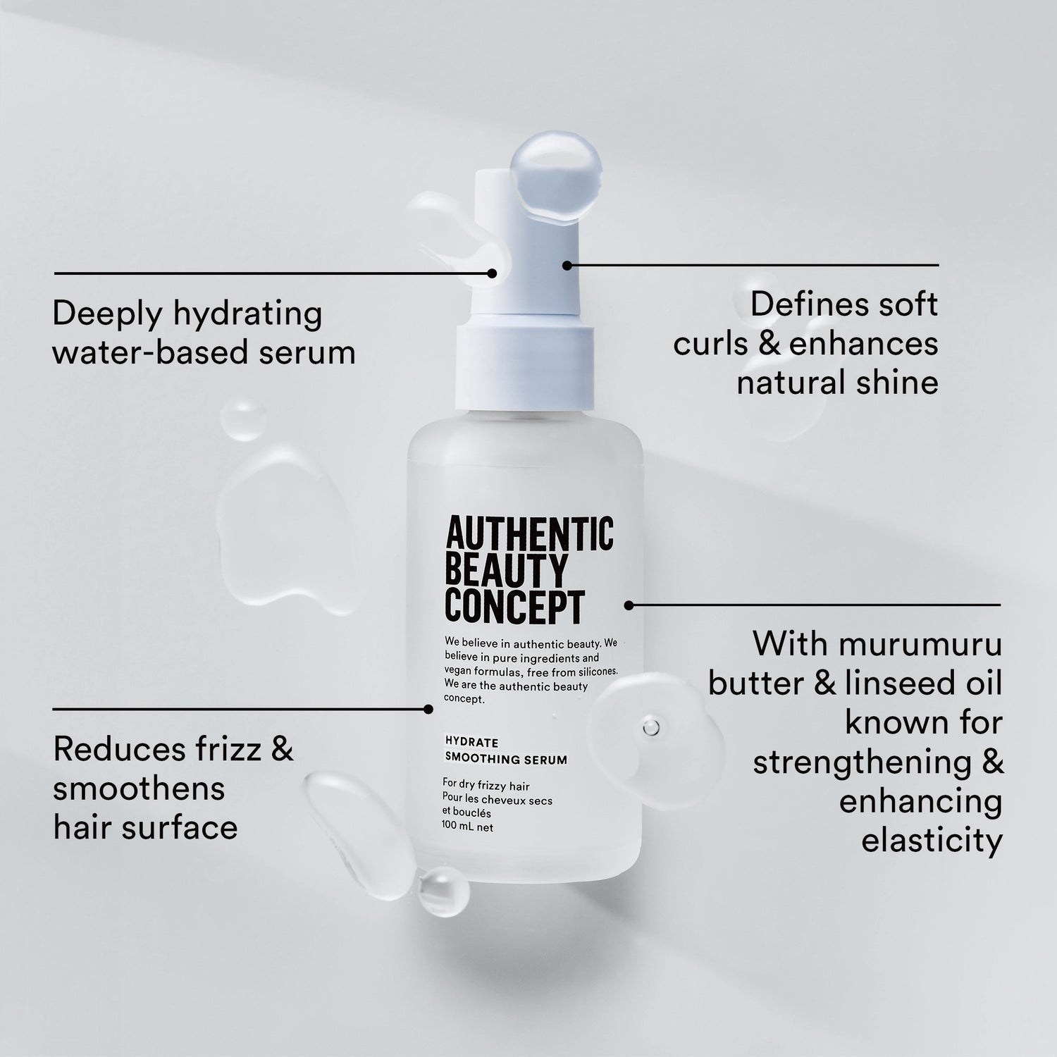 Hydrate Hair Smoothing Serum 100ml - Natuurlijk haarserum