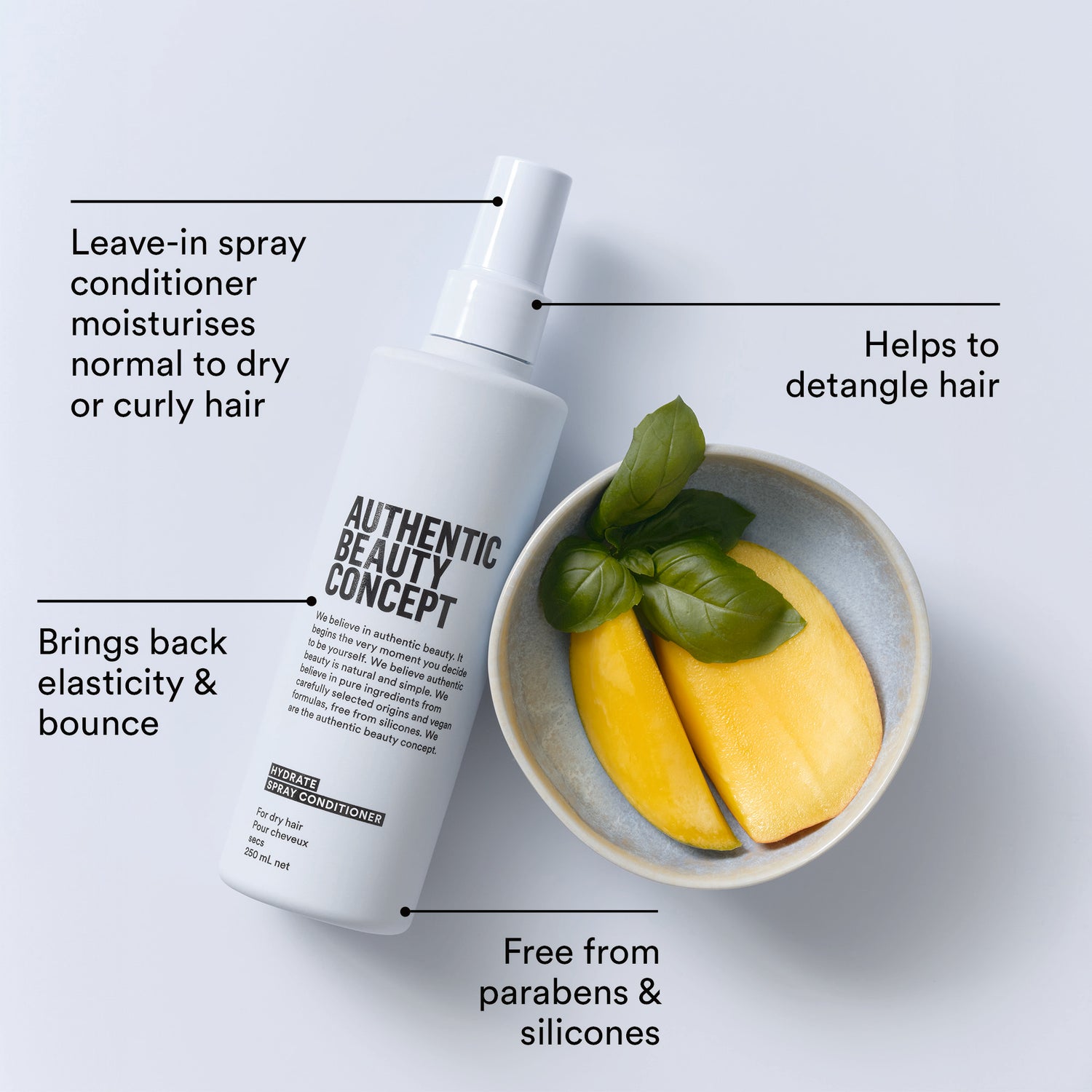 Hydrate Spray Conditioner 250 ml - Natuurlijke leave-in conditioner voor droog haar