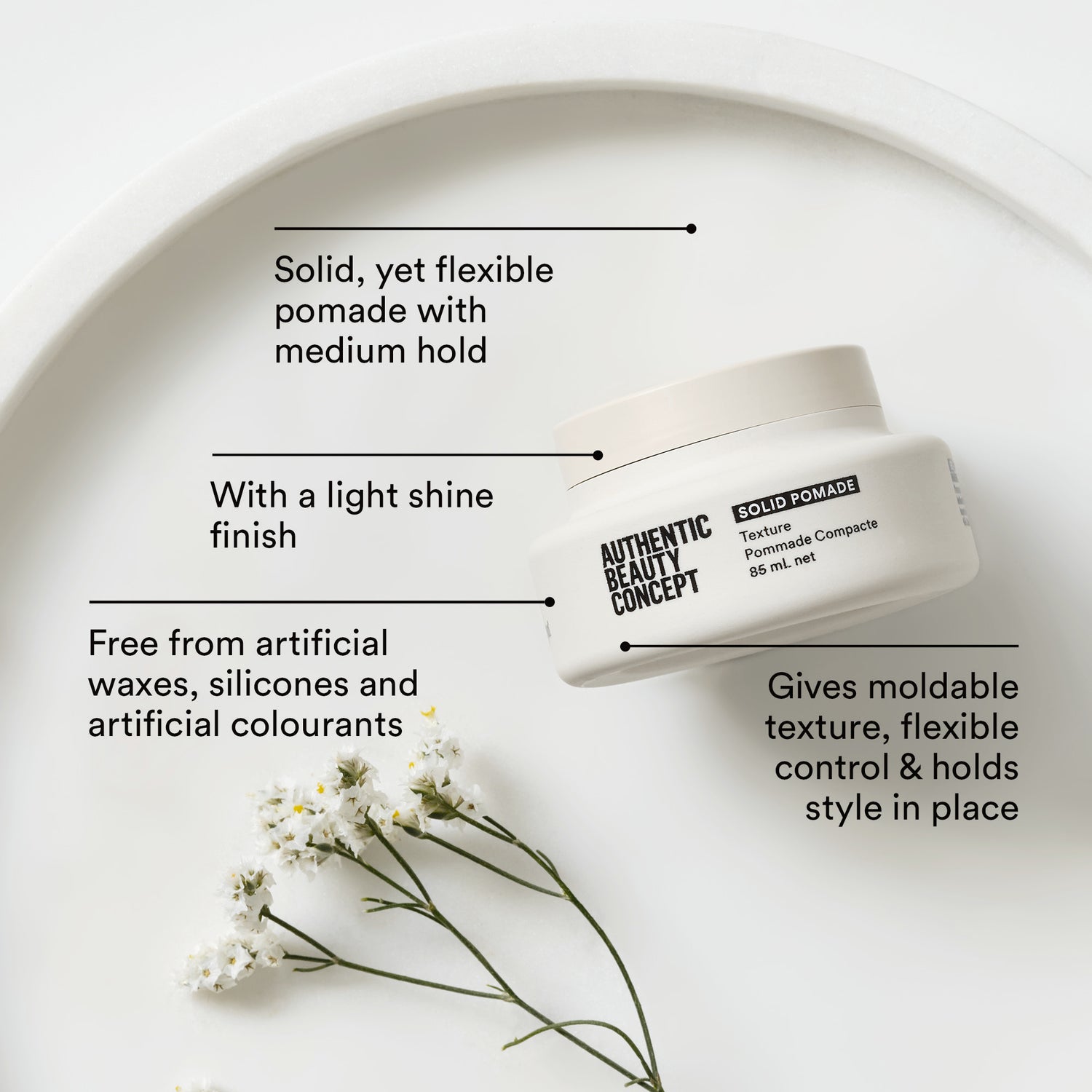 Solid Pomade 85 ml - Natuurlijke haarpomade