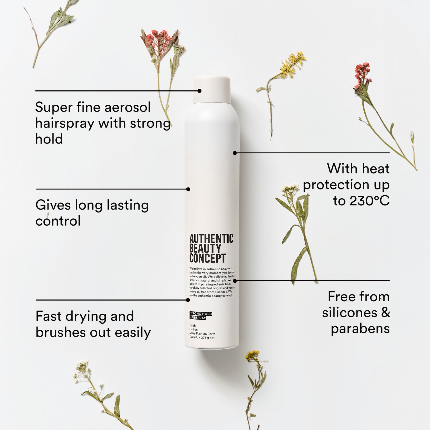 Strong Hold Hairspray 300 ml - Sterke natuurlijke haarlak