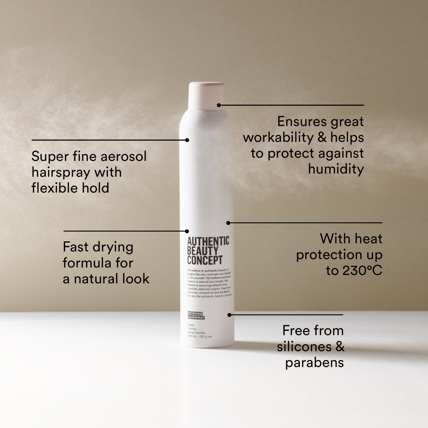 Working Hairspray 300 ml - Natuurlijke haarspray